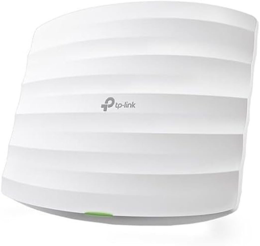 Um Access Point de cor branca.